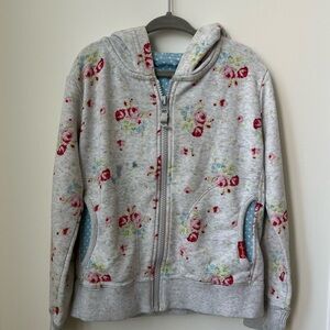 Green Gate x Uniqlo Girls’ Floral Zip Up Hoodie Sweatshirt Size 5-6 Years